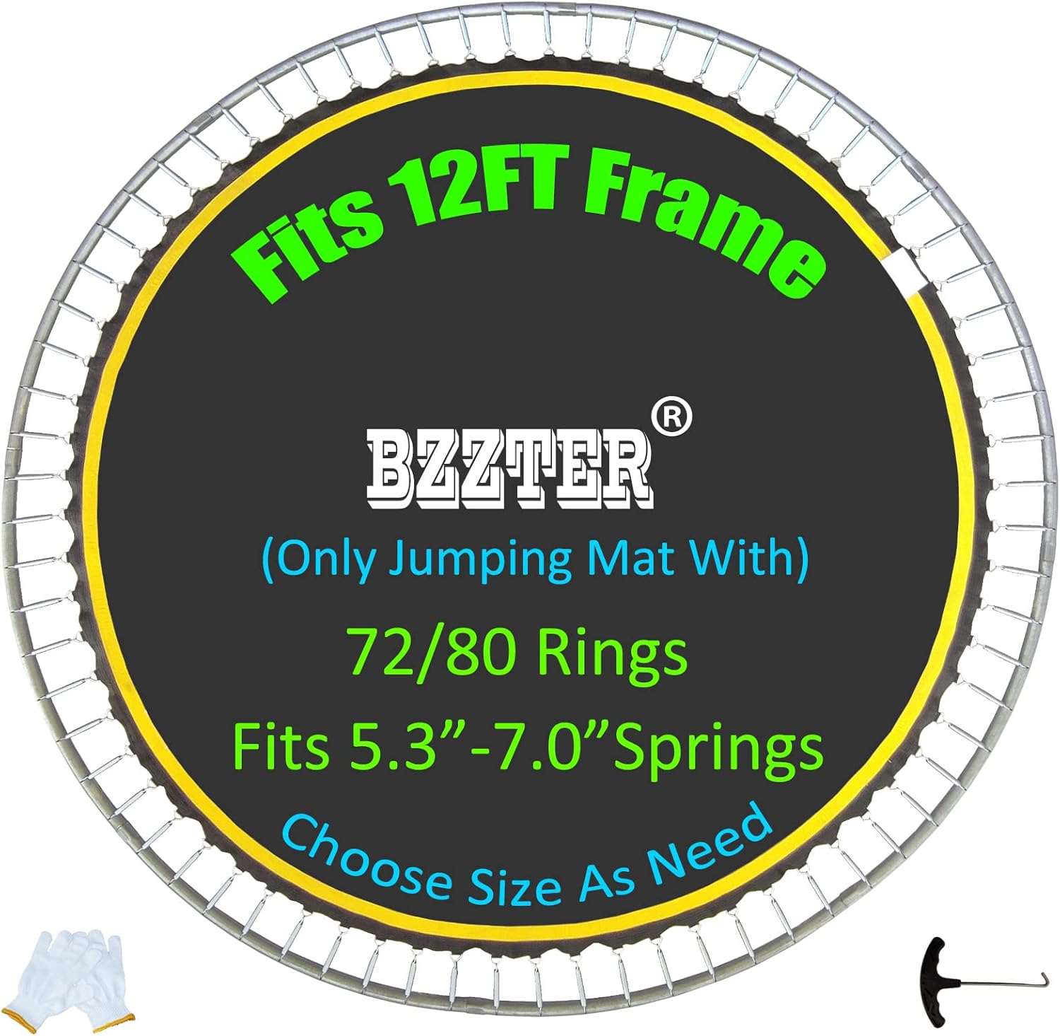 AUCT 13146 - Trampoline Mat 12ft, Fit 12 Foot Diameter Trampoline Frame,
