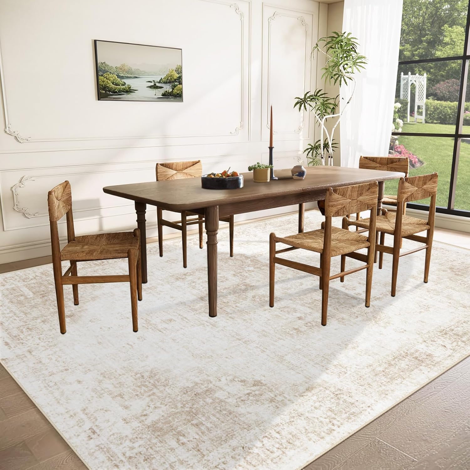 AUCT 12246 - $236 Area Rug 10x14 Washable Rug, Vintage Boho Medallion Rug - Image 3