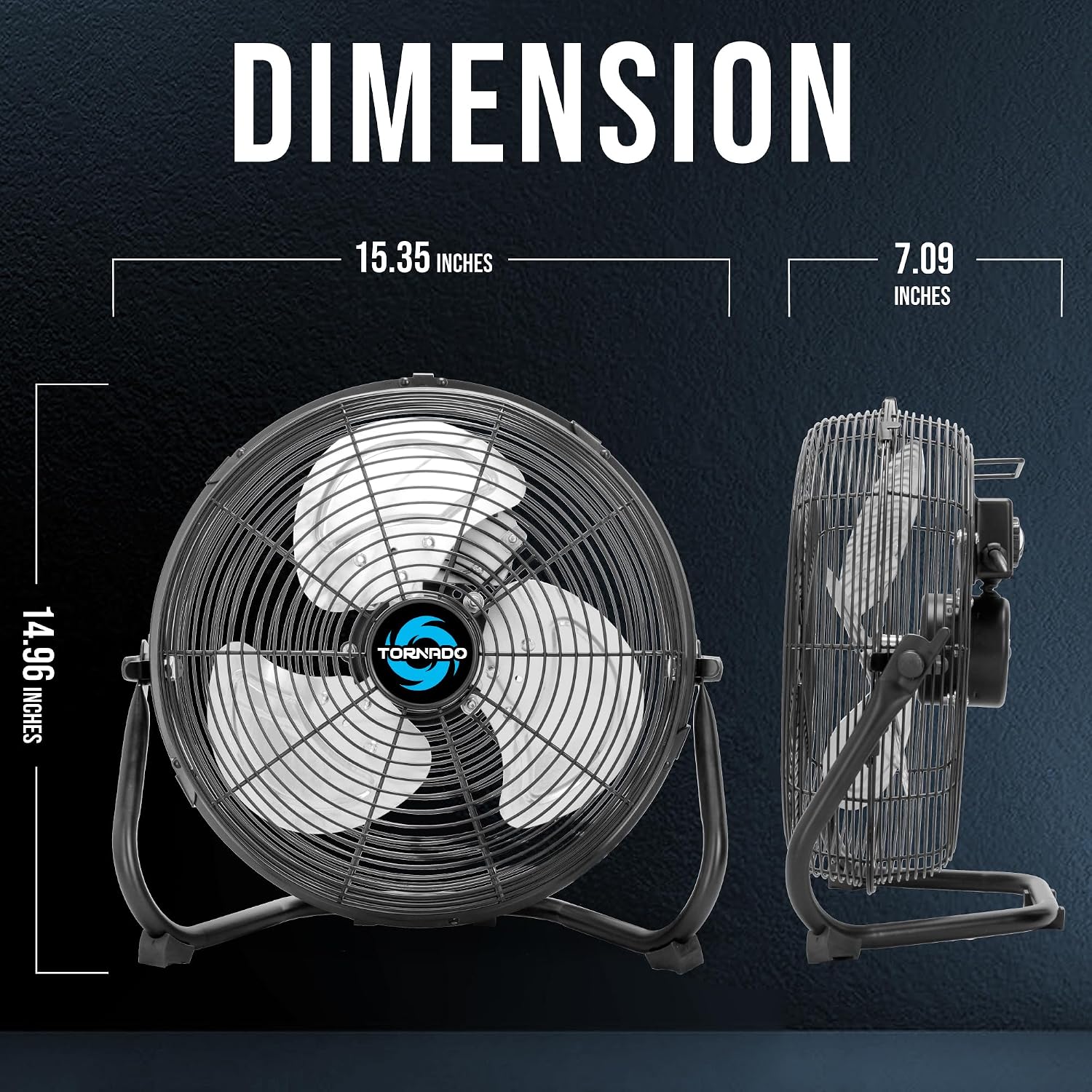 AUCT 14148 - Tornado 12 Inch High Velocity Cooling Floor Fan, 3-Speed Ind - Image 2