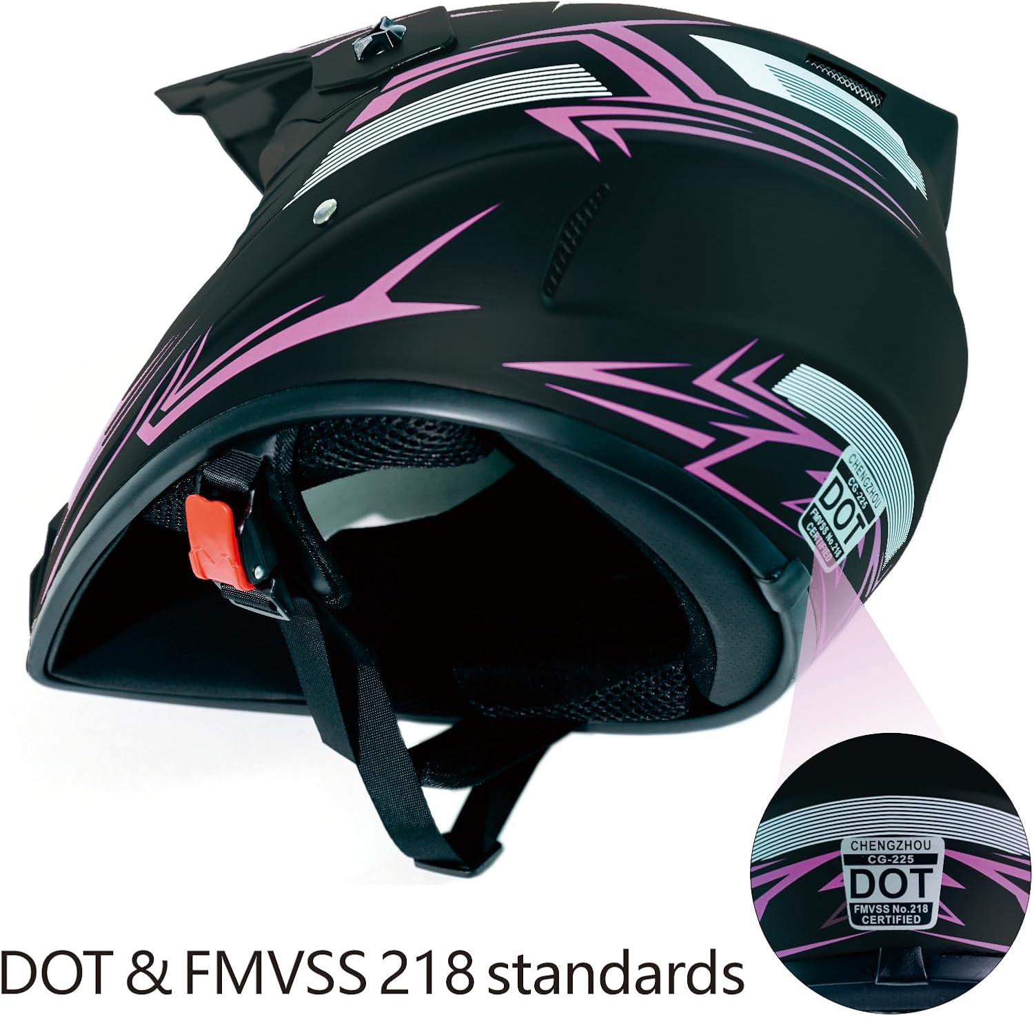 AUCT 14342 - $51 Dirt Bike Helmet Motocross ATV Motorcycle Full Face Off- - Image 3