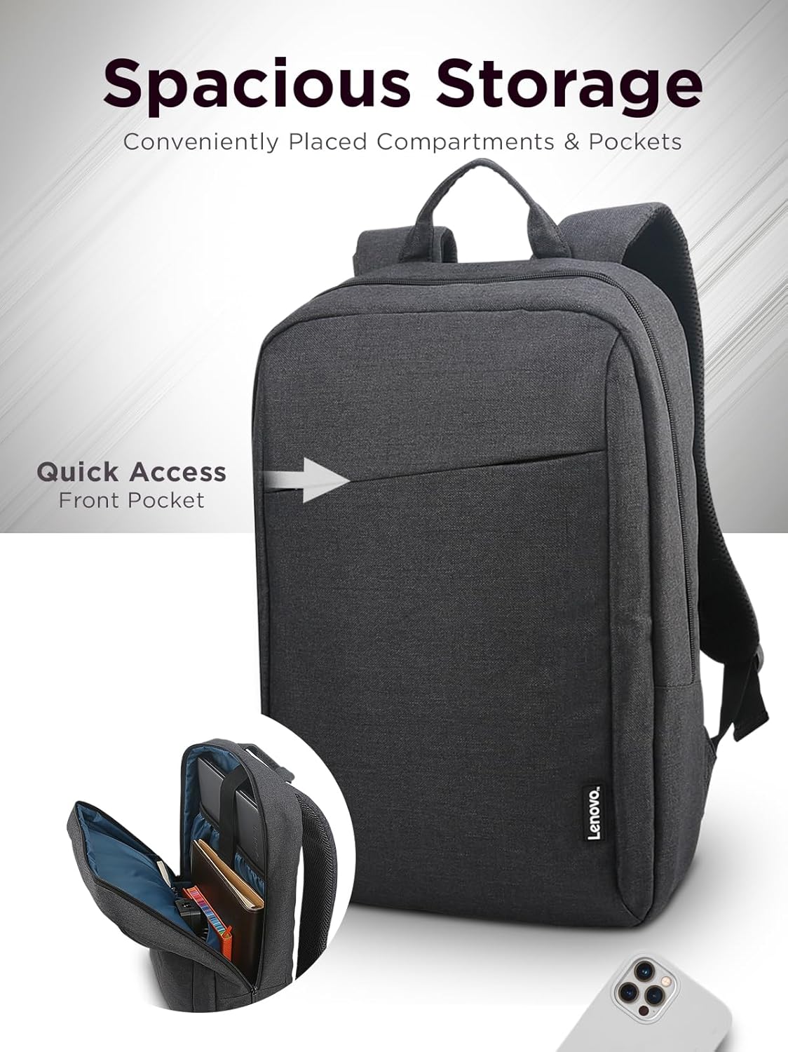 AUCT 12550 - Lenovo Laptop Backpack B210, 15.6-Inch Laptop/Tablet, Durabl - Image 2