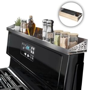AUCT 12811 - STUTOV 30" Magnetic Stove Top Shelf   Stainless Steel Spice