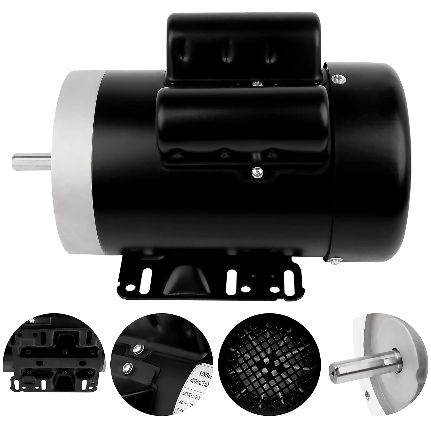 AUCT 14032 - $216 1.5HP Electric Motor 3450RPM Reversible Single Phase 56 - Image 4