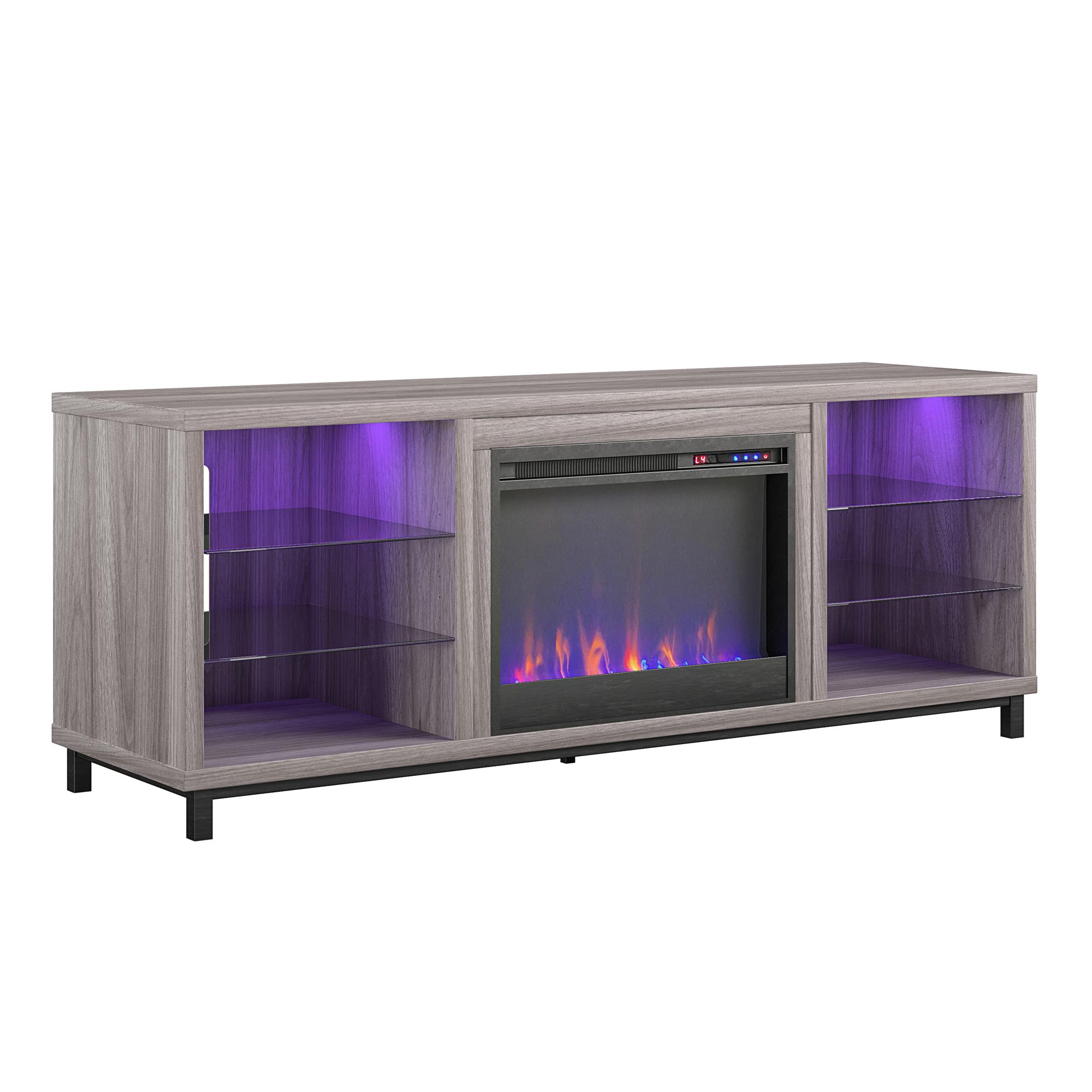 AUCT 12020 - $547 Ameriwood Home 64.75-in W Light Walnut TV Stand with Fa - Image 3