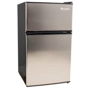 AUCT 14266 - $329 3.1 cu. ft. Mini Fridge in Stainless Steel with Freezer