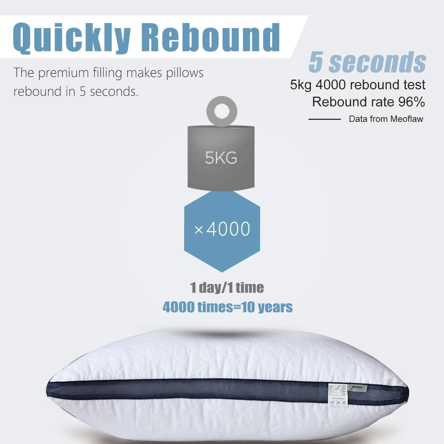 AUCT 14200 - Meoflaw Pillows for Sleeping (2-Pack), Luxury Hotel Pillows - Image 4