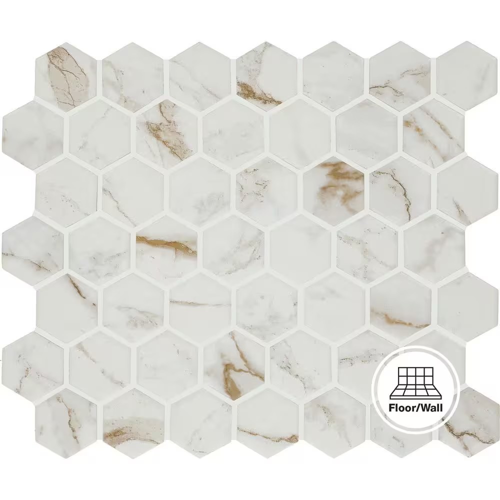 AUCT 14249 - $443 Daltile Maisto Safari Calacatta 10 in. x 12 in. Matte C