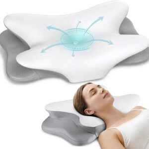 AUCT 13293 - Cervical Neck Pillow for Pain Relief - Ergonomic Side Sleepe