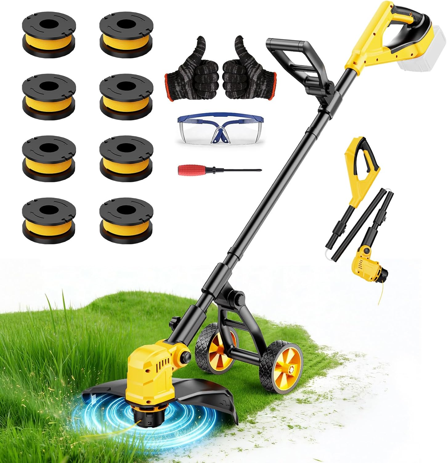 AUCT 12452 - $170 Cordless String Trimmer for Dewalt 20v Battery Powered(
