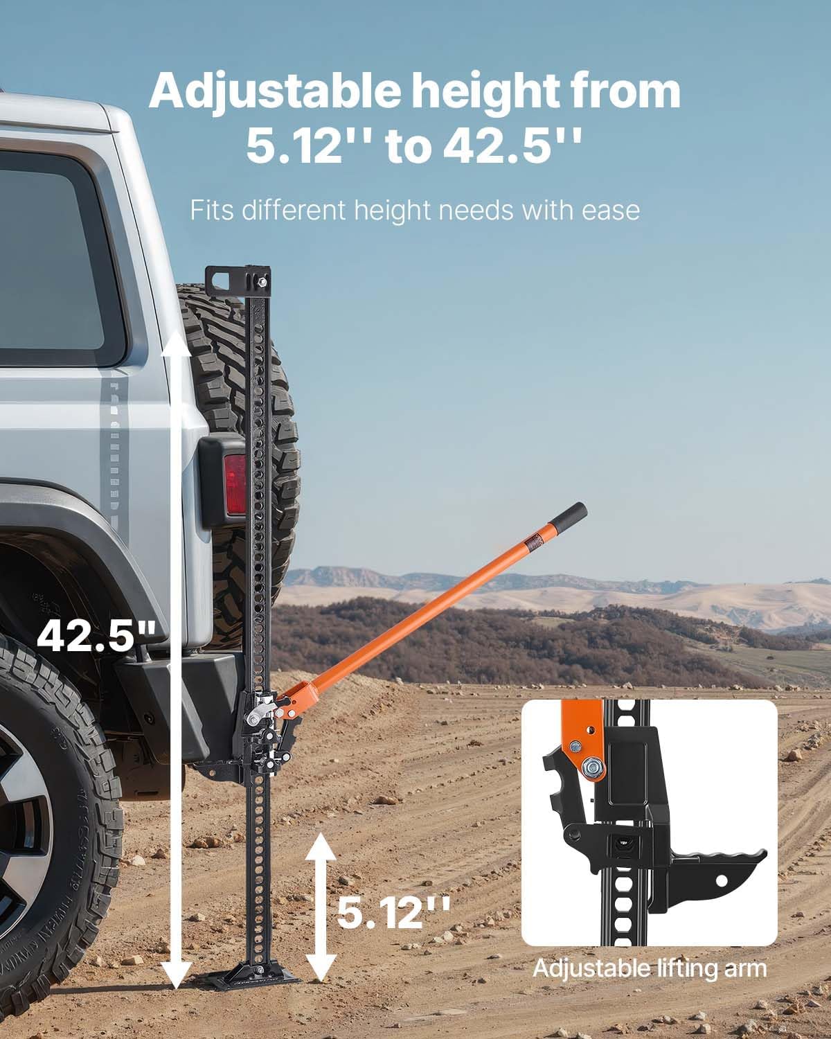 AUCT 12351 - $80 VEVOR Farm Jack 48 inch Utility High Lift, 7000 lbs Capa - Image 3