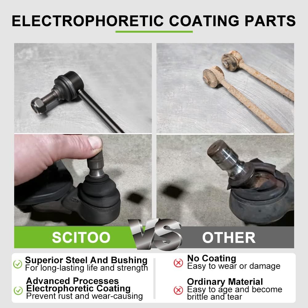 AUCT 14215 - $77 SCITOO 8pcs Front Suspension Kit Lower Control Arm with - Image 4