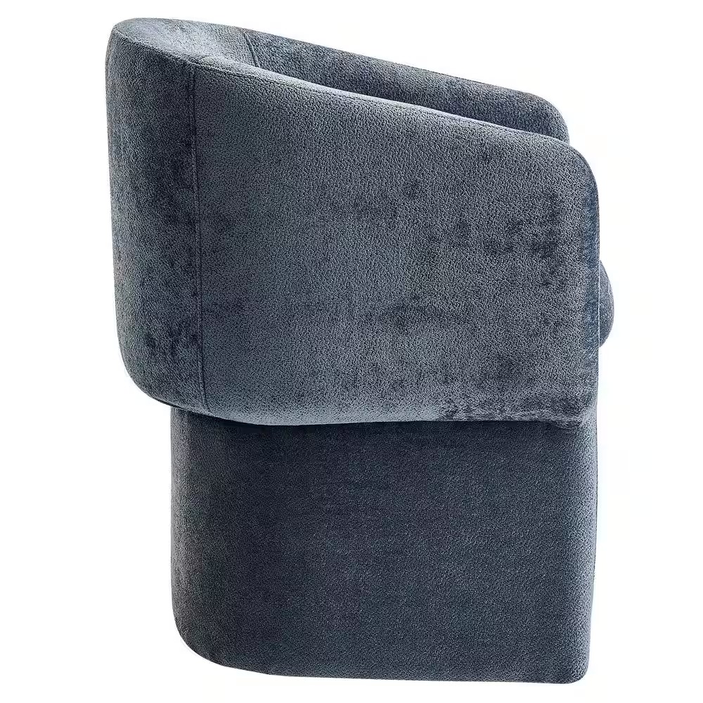 AUCT 14262 - $256 MODWAY Verity Modern Chenille Barrel Dining Chair in Sl - Image 3