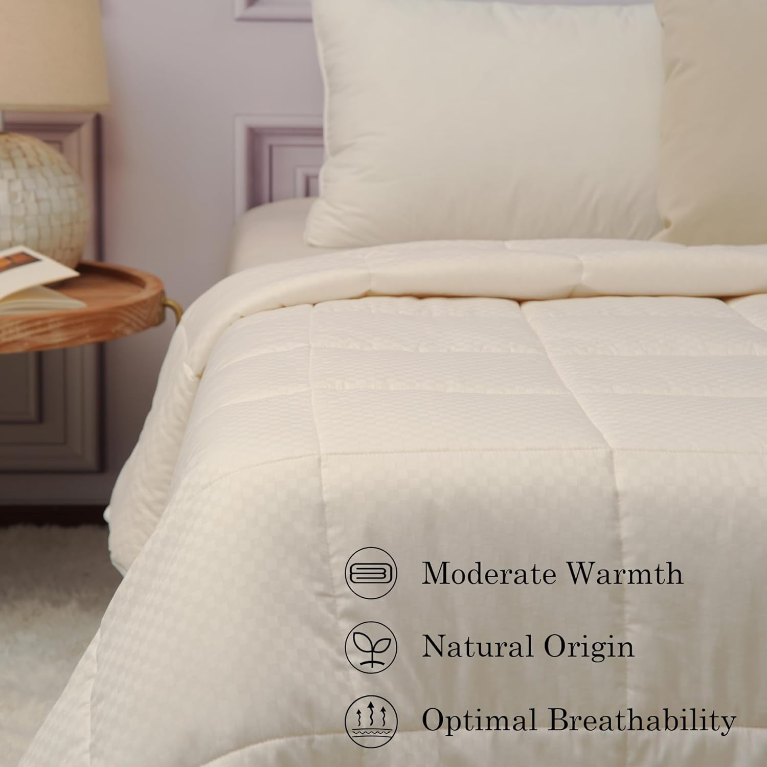 AUCT 13240 - $170 CUDDLE DREAMS Wool Comforter Duvet Insert, 100% Austral - Image 2