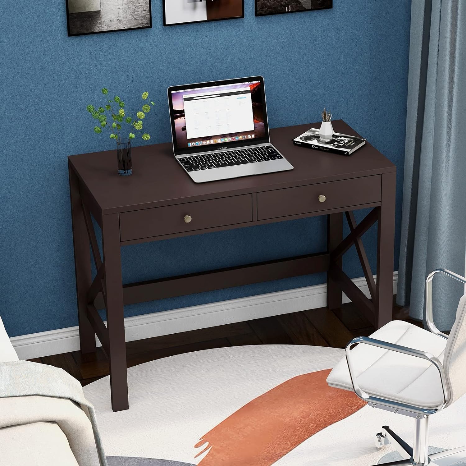 AUCT 12288 - $161 ChooChoo Computer Desk Study for Home Office, Modern Si - Image 4