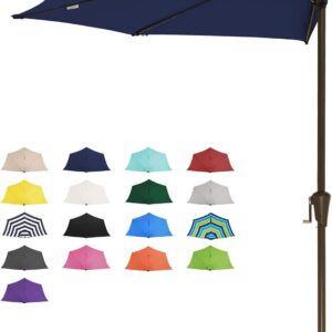 AUCT 14345 - $53 JEAREY 9ft Half Umbrella Outdoor Patio Umbrella Market U