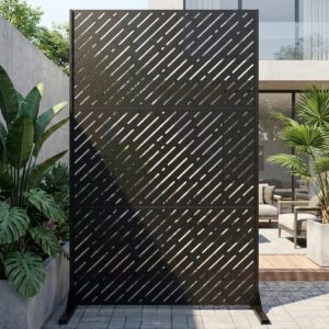 AUCT 12946 - $130 Metal Privacy Screen Outdoor 72x44in (6FT)   Rustproof