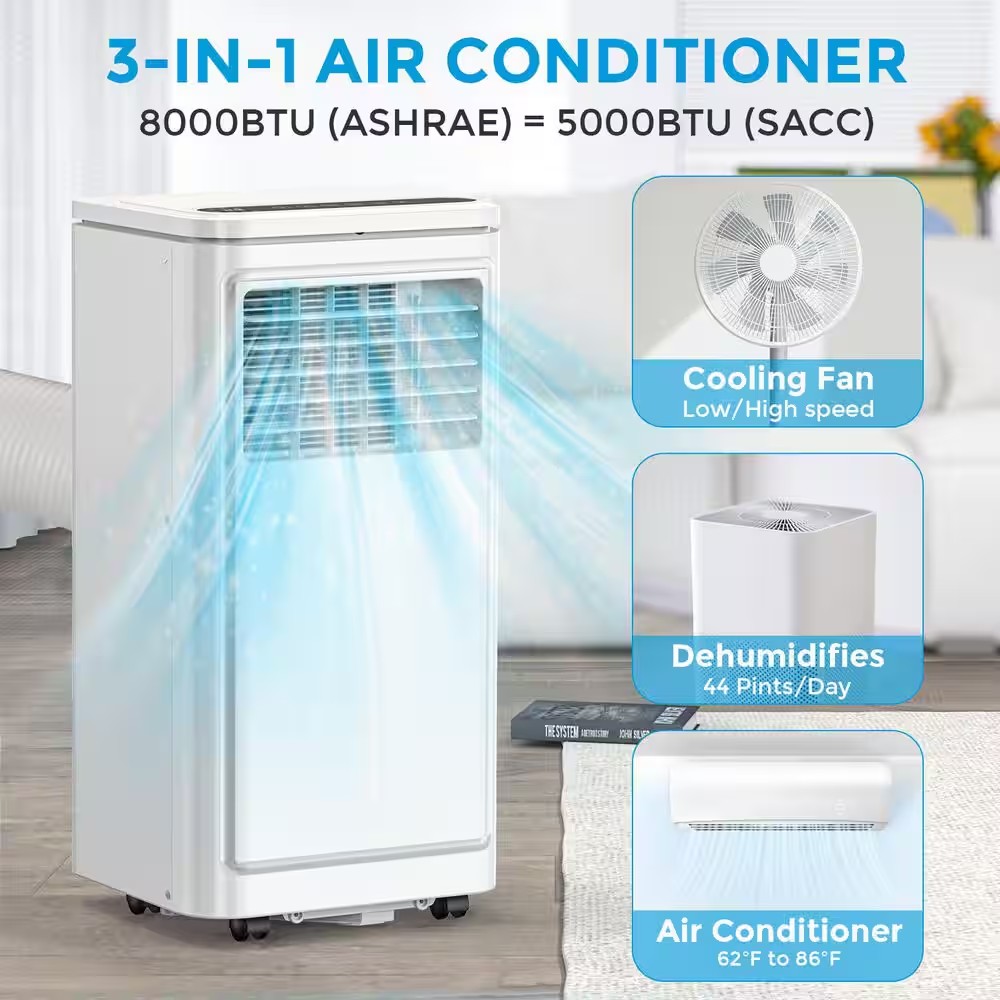AUCT 14260 - $270 8,000 BTU (5,000 BTU DOE) 115-Volt Portable Air Conditi - Image 3