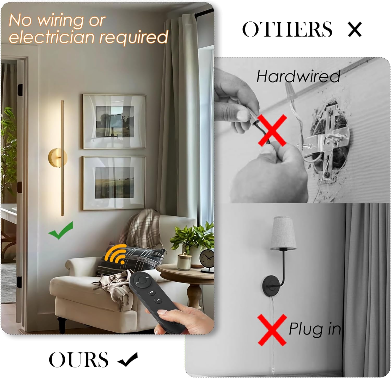 AUCT 13010 - $100 KARTOOSH Battery Operated Wall Sconces with Remote Cont - Image 2