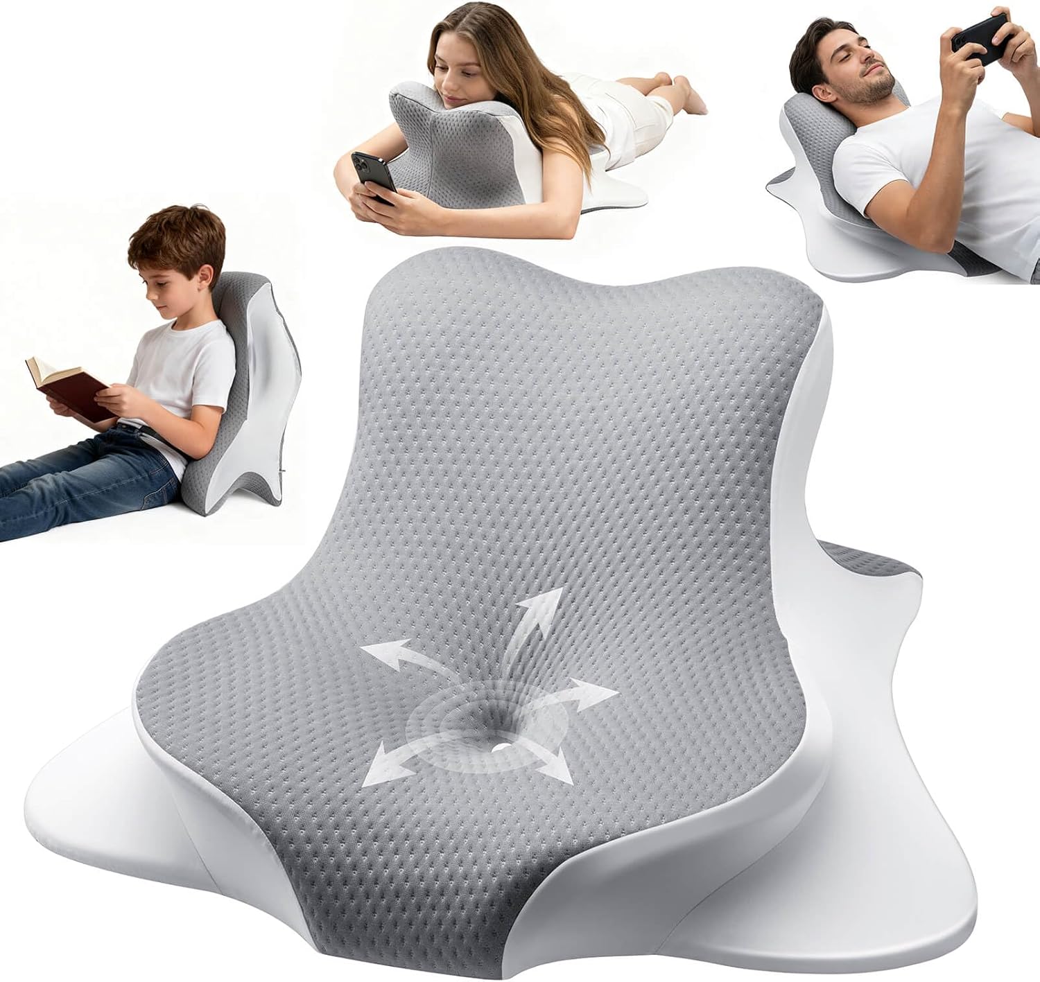 AUCT 13384 - Reading Pillow Ergonomic Memory - Wedge Pillow Comfort Suppo