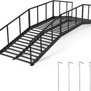 AUCT 13261 - $176 OLBRUS Metal Garden Bridge 8 FT with 4 Ground Stakes, 7