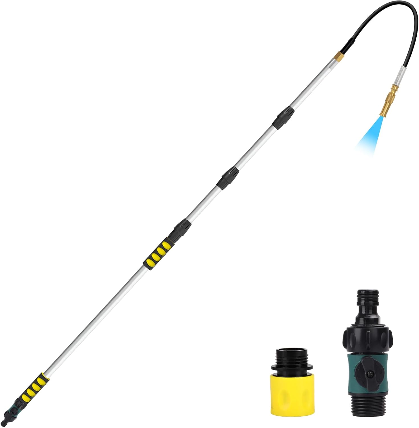 AUCT 13100 - 20FT Reach Telescopic Gutter Cleaning Tools from Ground, Rai