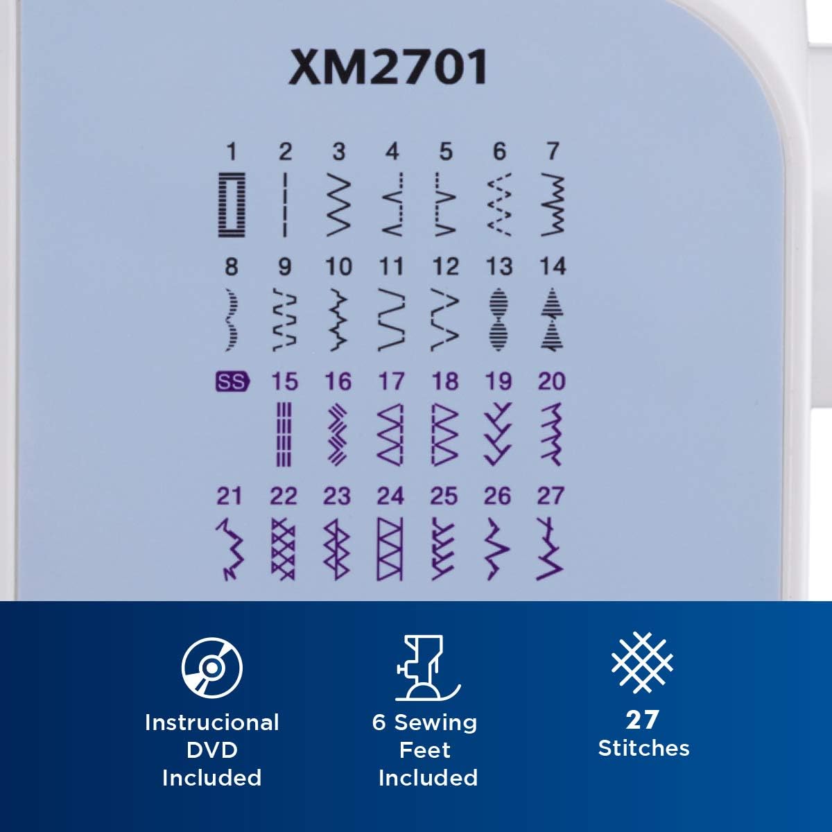 AUCT 13294 - $149 Brother Sewing Machine, XM2701, Lightweight Machine wit - Image 4