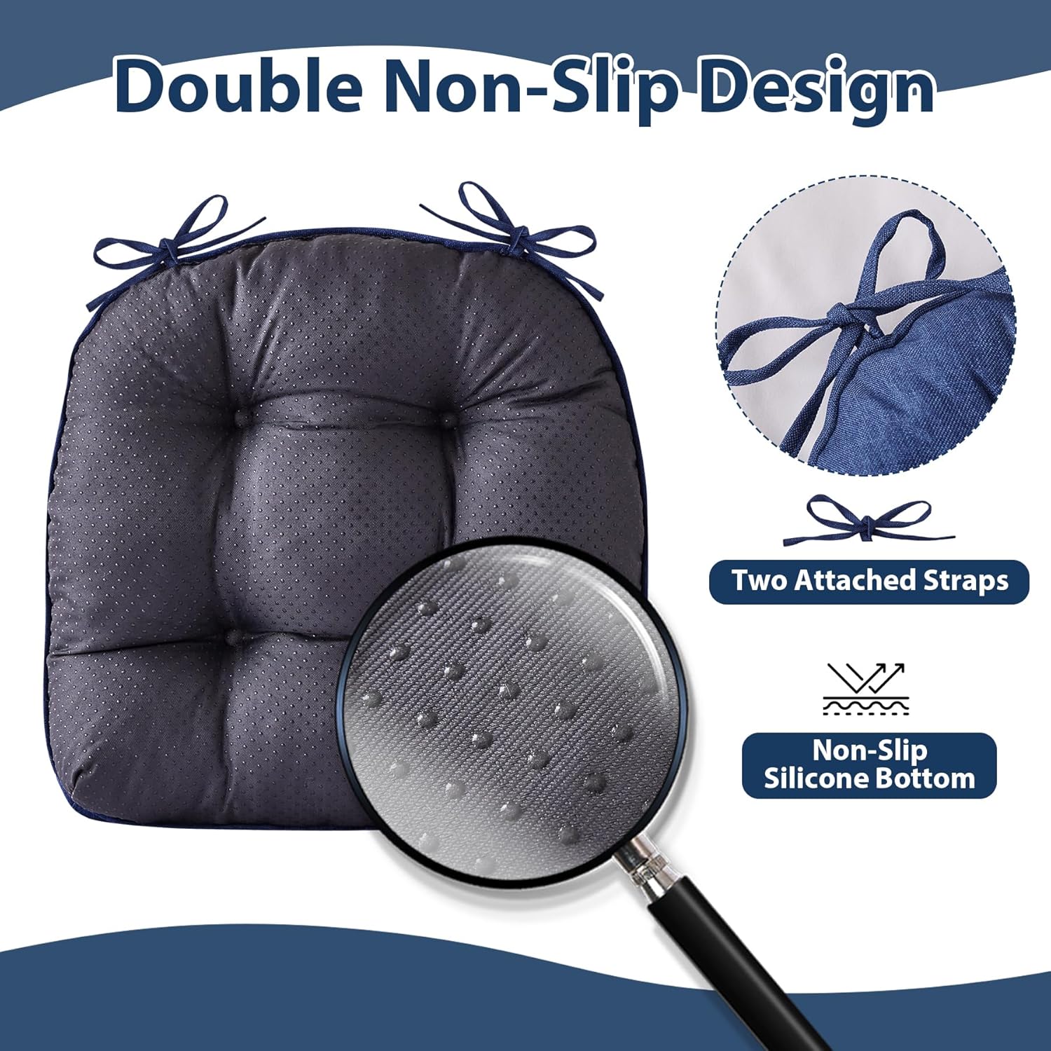 AUCT 14080 - IASEAHK Chair Cushions for Dining Chairs, Seat Cushions for - Image 4