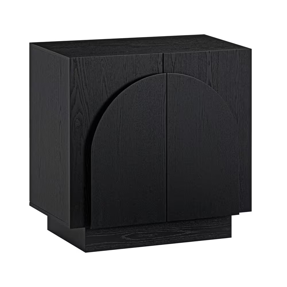 AUCT 14398 - $330 Nathan James Iris Black Oak 31 in. Mid-Century Modern W - Image 2