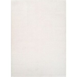 AUCT 12024 - $121 Serenity White Solid 8 ft. x 10 ft. Modern Non Skid Sof