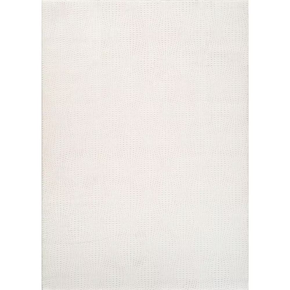 AUCT 12024 - $121 Serenity White Solid 8 ft. x 10 ft. Modern Non Skid Sof