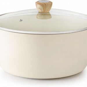 AUCT 13297 - $80 SENSARTE Ceramic Nonstick Stock Pot with Lid, 2.6/4.5/6.