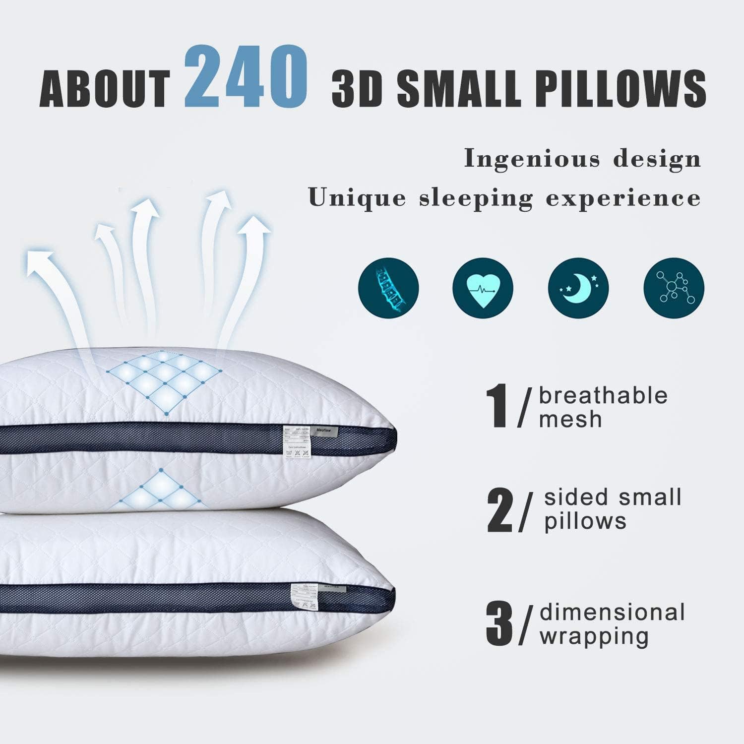 AUCT 14200 - Meoflaw Pillows for Sleeping (2-Pack), Luxury Hotel Pillows - Image 2
