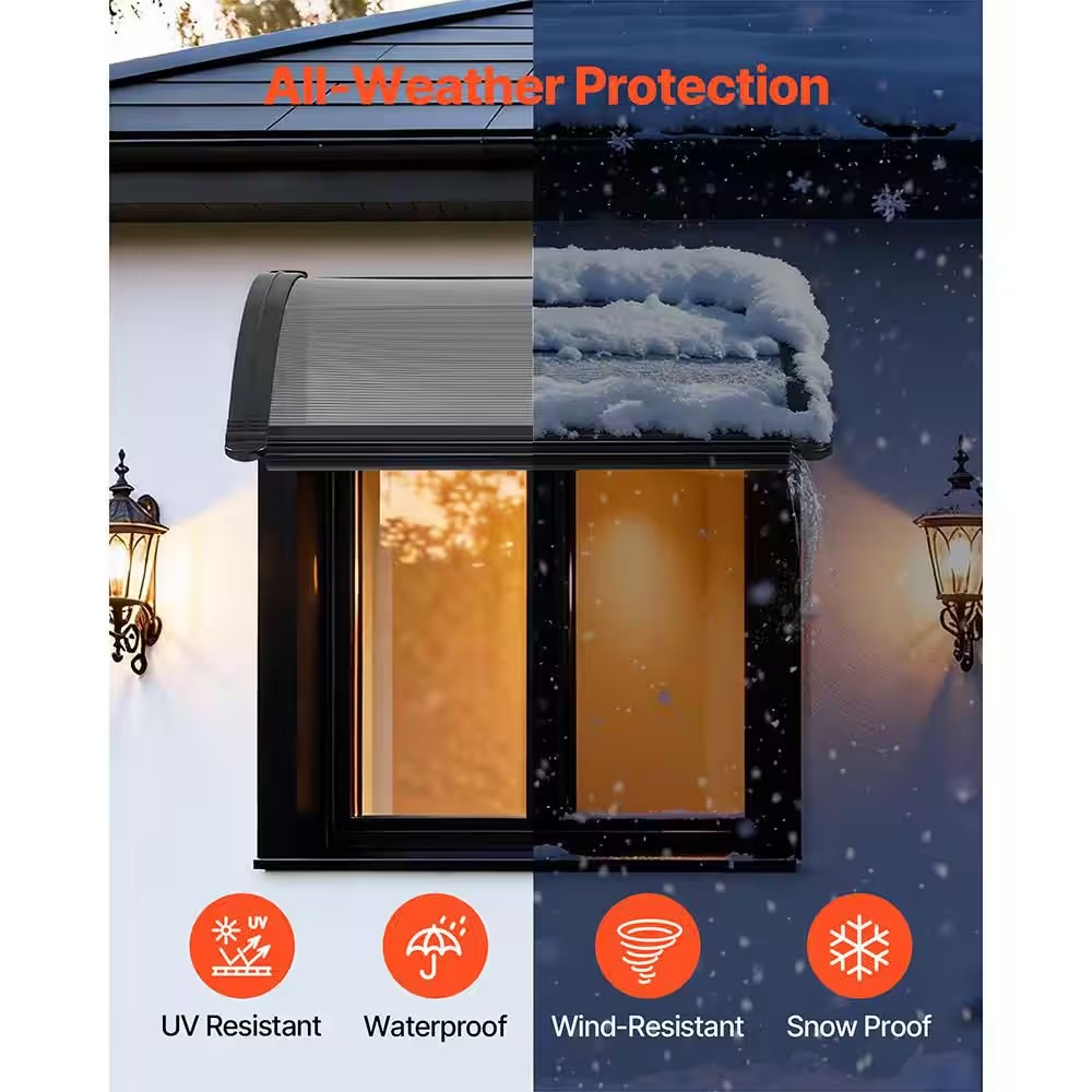 AUCT 12661 - VEVOR Awnings for Door Entrance, Overhang Polycarbonate Door - Image 3
