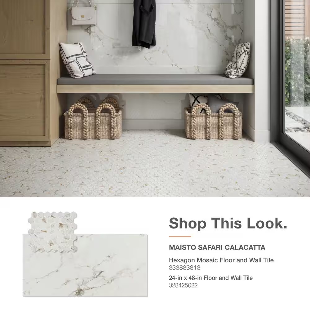 AUCT 14249 - $443 Daltile Maisto Safari Calacatta 10 in. x 12 in. Matte C - Image 3