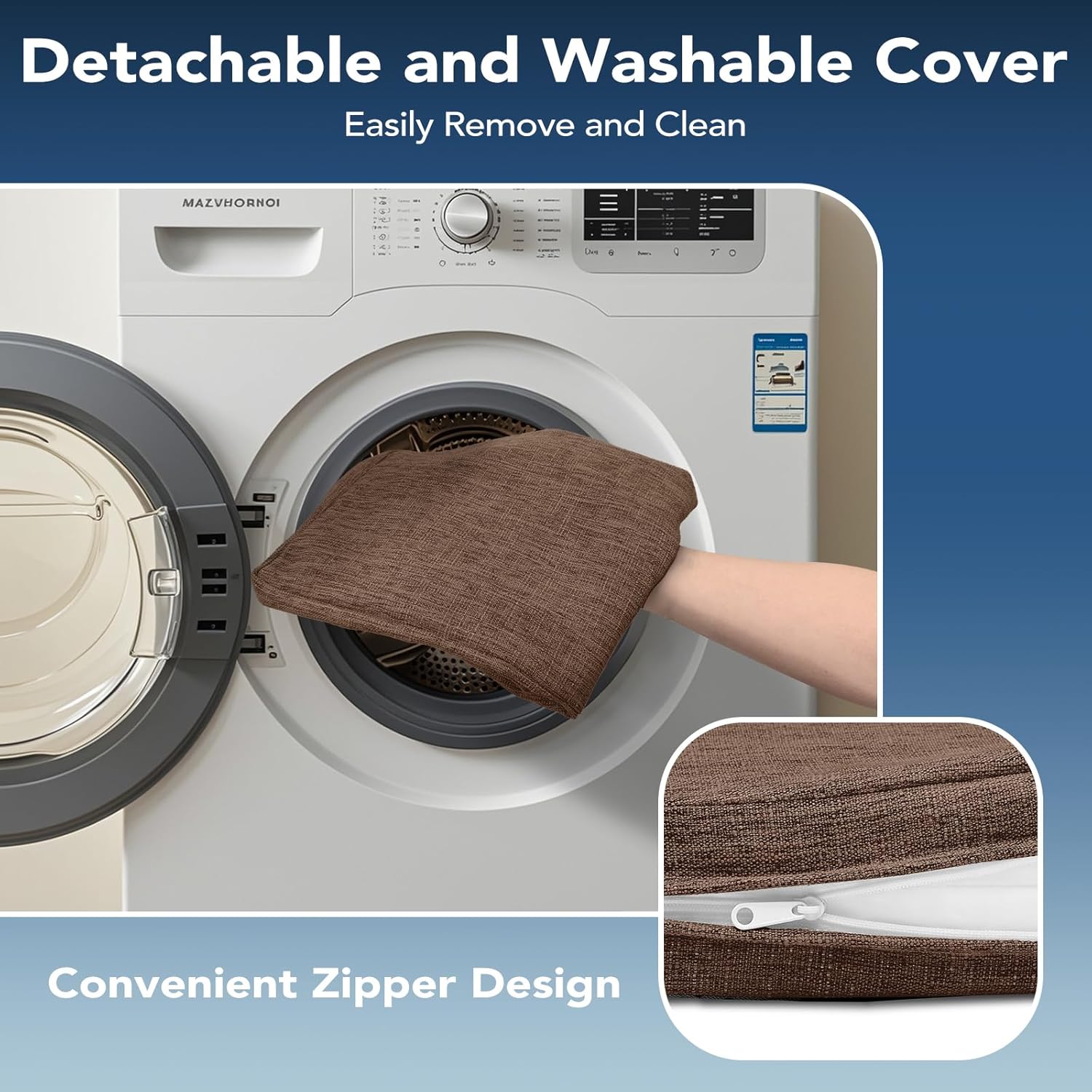 AUCT 13362 - $74 Chair Cushions for Dining Chairs, Non Slip Chair Pads wi - Image 4