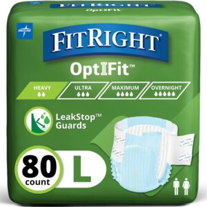 AUCT 13679 - $80 FitRight Adult Diapers, Extra+ Heavy Absorbency, L (Wais