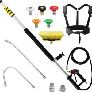 AUCT 14329 - $85 janz Aluminum 24 FT Telescoping Pressure Washer Wand wit