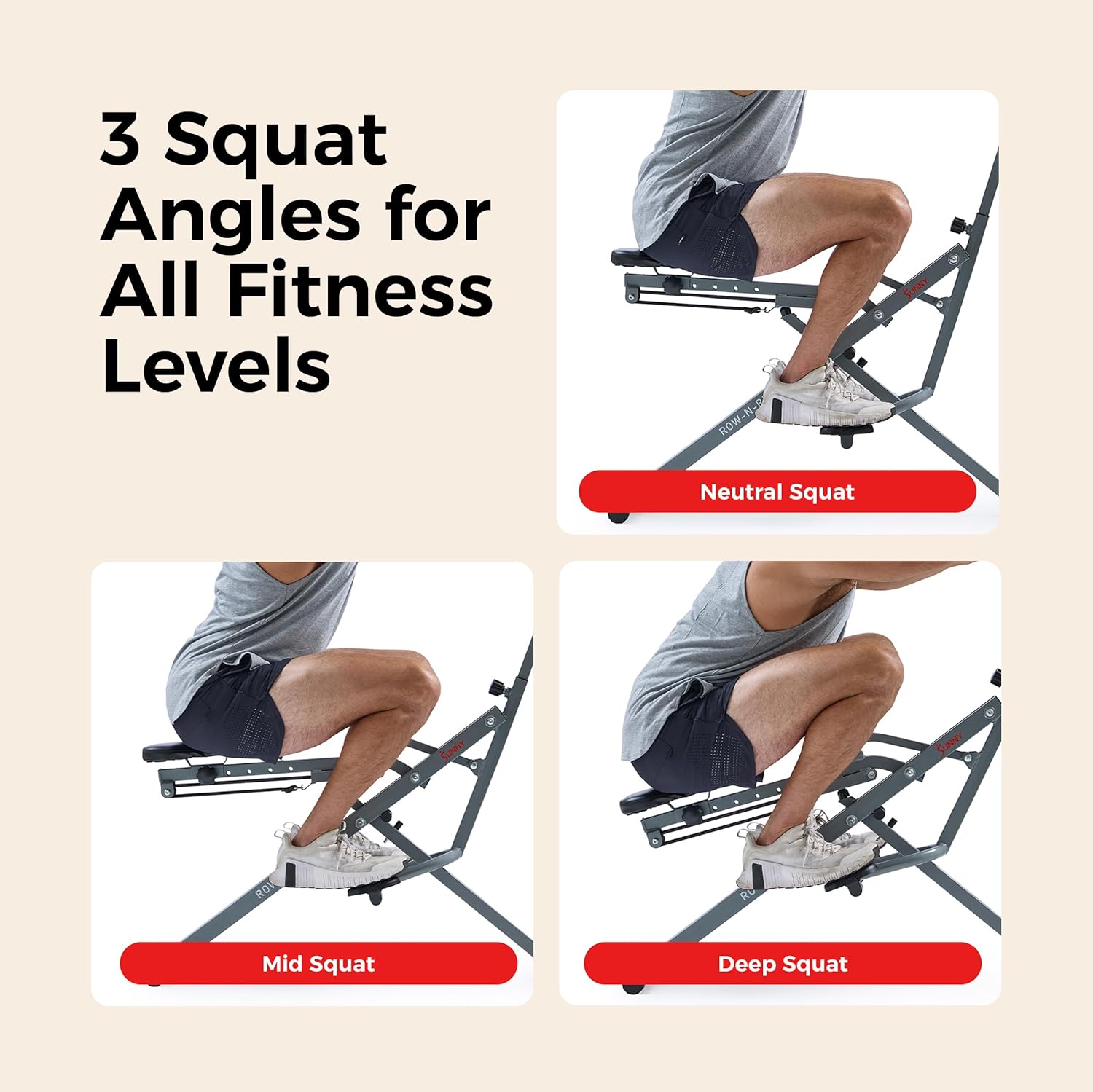 AUCT 14273 - $90 Sunny Health & Fitness Smart Row-N-Ride Glute & Leg Trai - Image 4