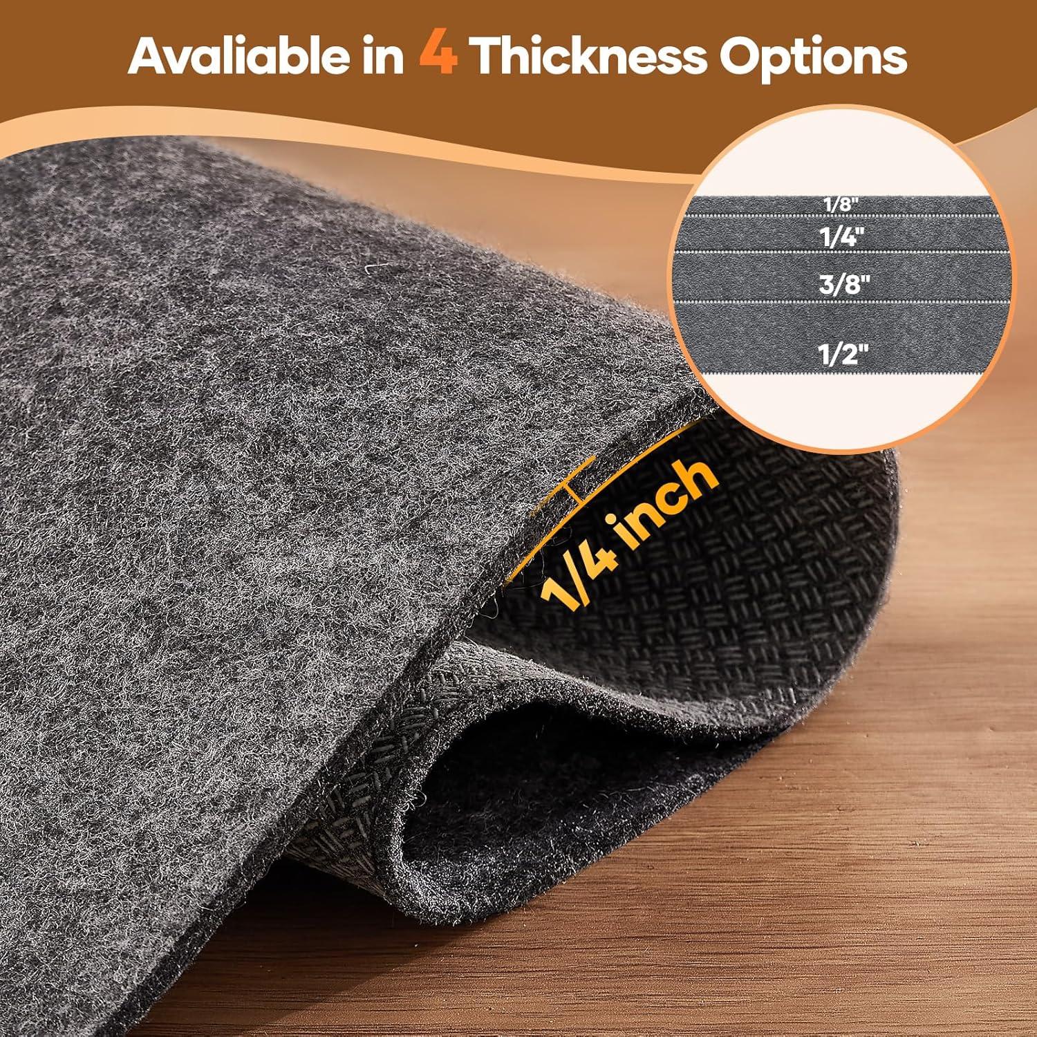AUCT 14285 - Veken Non Slip Cushioned Runner Rug Pad Gripper 2 x 7 Ft, Fe - Image 4
