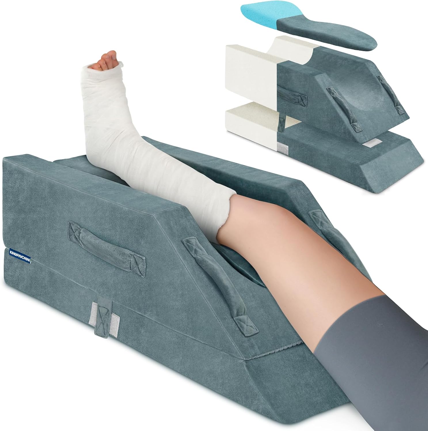 AUCT 12395 - KingPavonini 4-Height Adjustable Leg Elevation Pillows for A