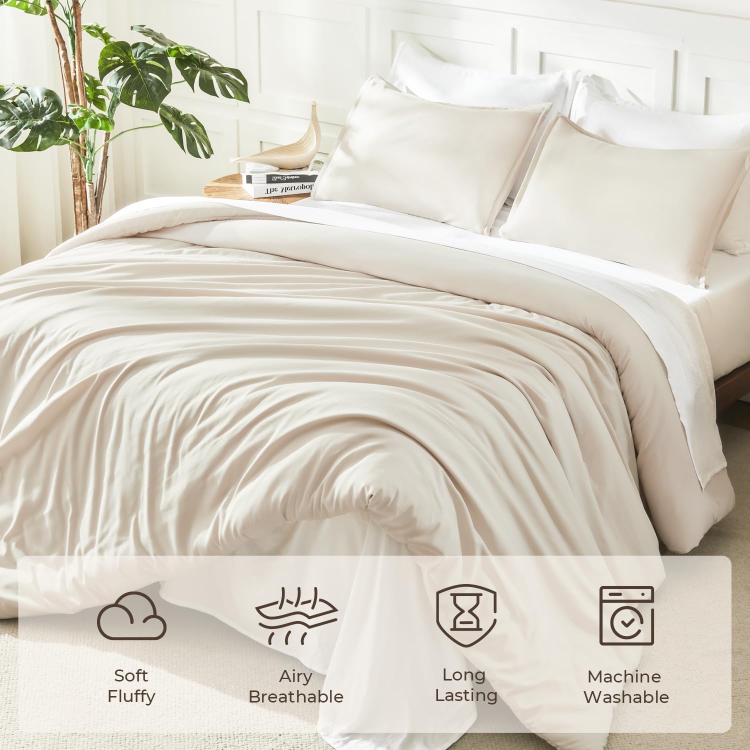 AUCT 12841 - $56 Litanika Beige Comforter Set California King Size, 3 Pie - Image 3