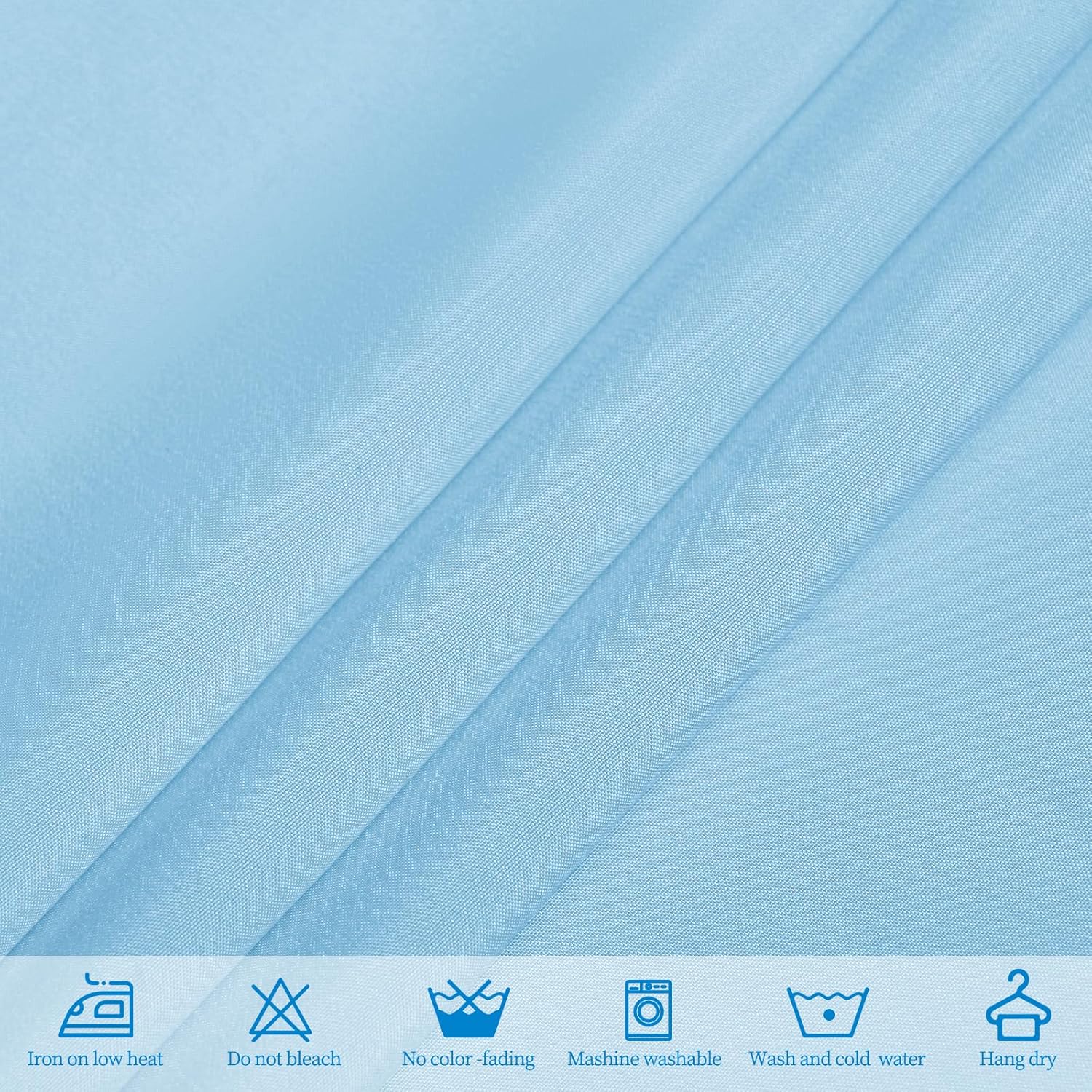 AUCT 13432 - $107 10 Pack Light Blue Tablecloths for 6 Foot Rectangle Tab - Image 4