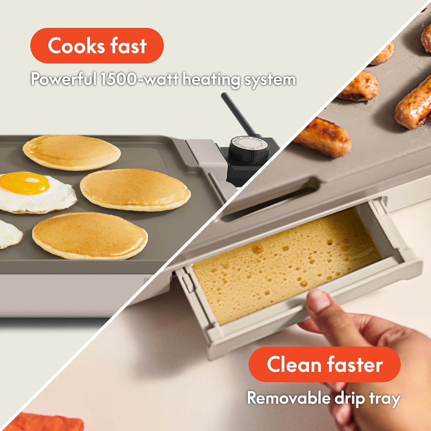 AUCT 12130 - bella 10" x 20" Electric Griddle with EverGood Ceramic Nons - Image 4