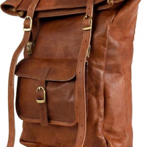 AUCT 12375 - $153 BERLINER BAGS Vintage Genuine Leather Backpack Leeds, T