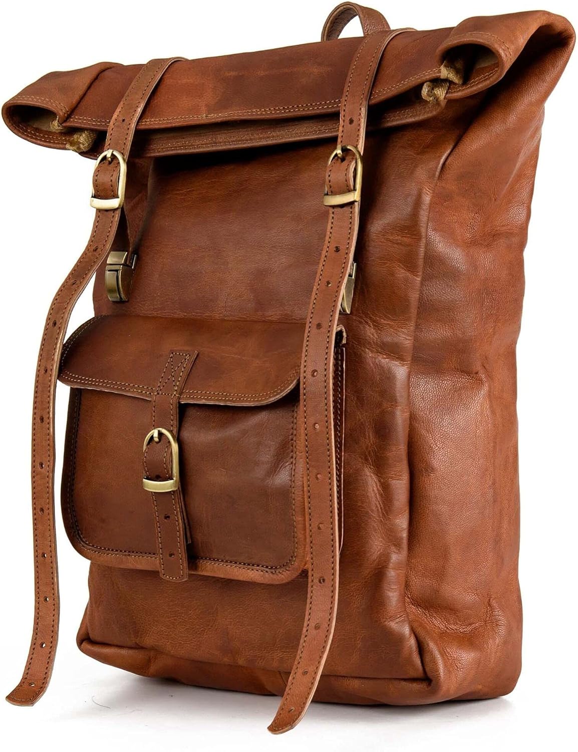 AUCT 12375 - $153 BERLINER BAGS Vintage Genuine Leather Backpack Leeds, T