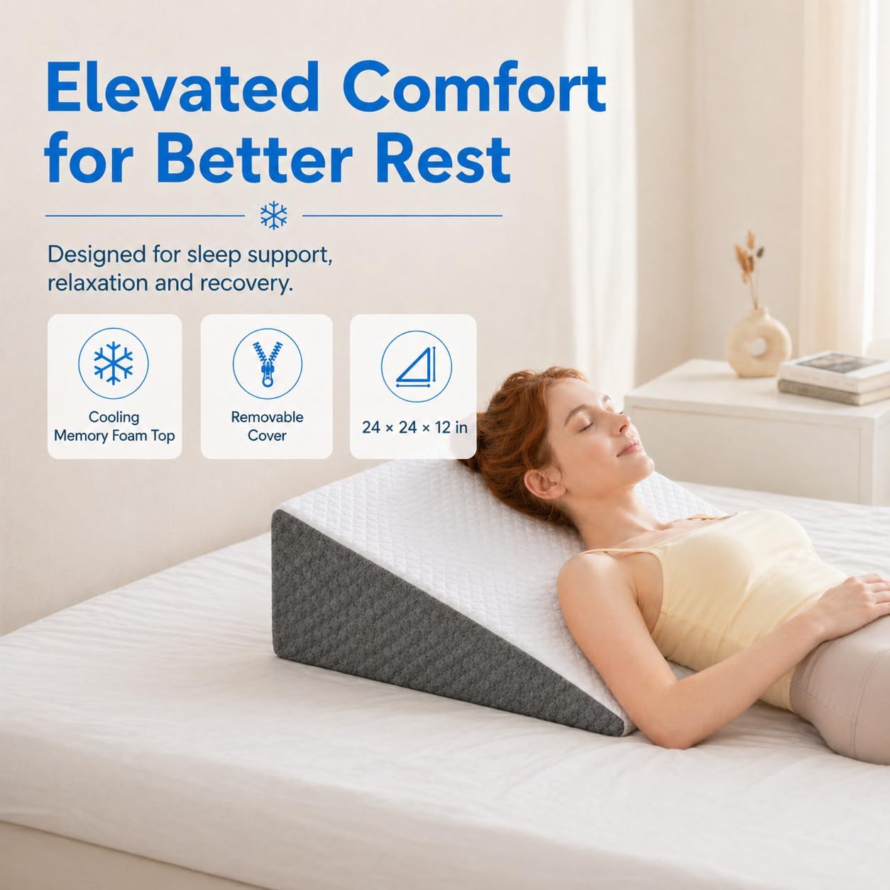 AUCT 13198 - OAISZ Wedge Pillow for Sleep Apnea, Bed Wedge Pillow for Hea - Image 2