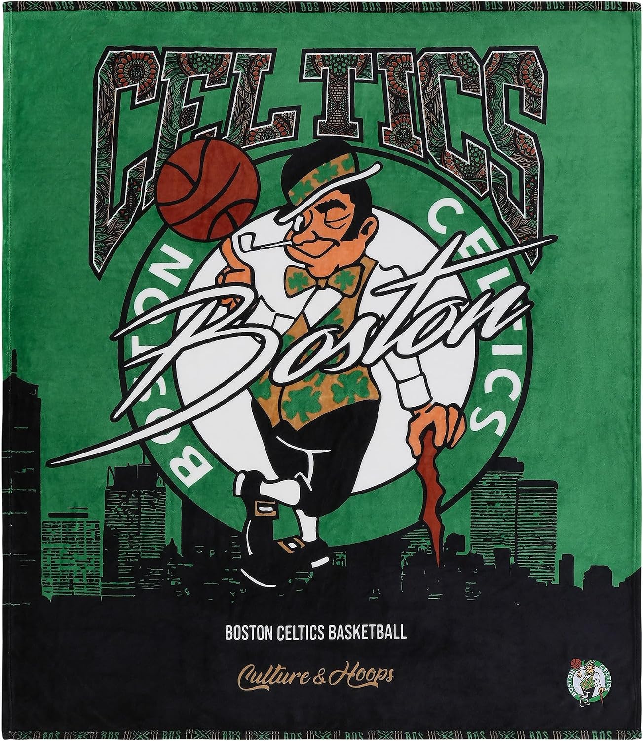 AUCT 13406 - NEW YORK KNICKS NOT CELTICS Two Hype NBA Throw Blanket Ult - Image 2