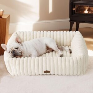 AUCT 13239 - $58 Bedsure ComfyFleece Cute Dog Bed Medium Size Dog - Wash