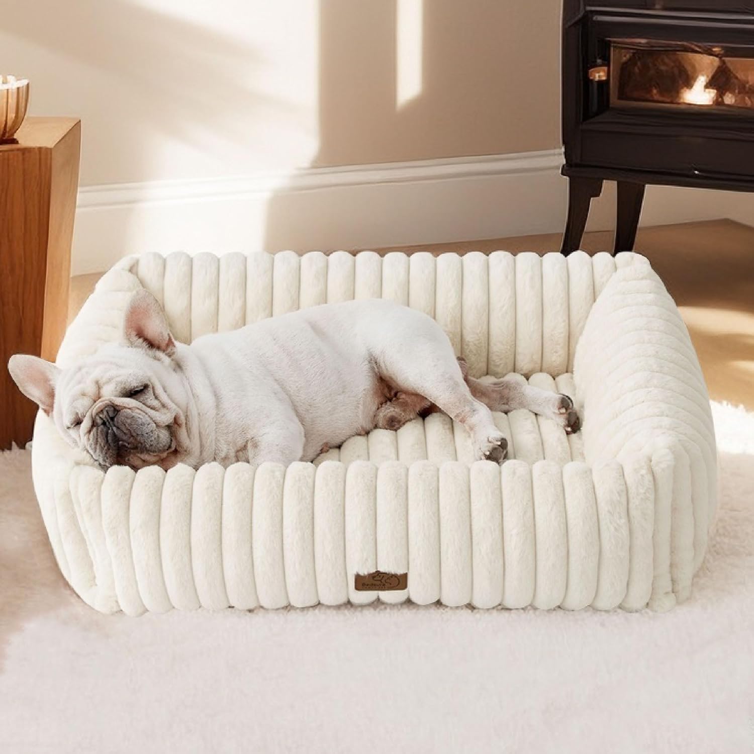 AUCT 13239 - $58 Bedsure ComfyFleece Cute Dog Bed Medium Size Dog - Wash