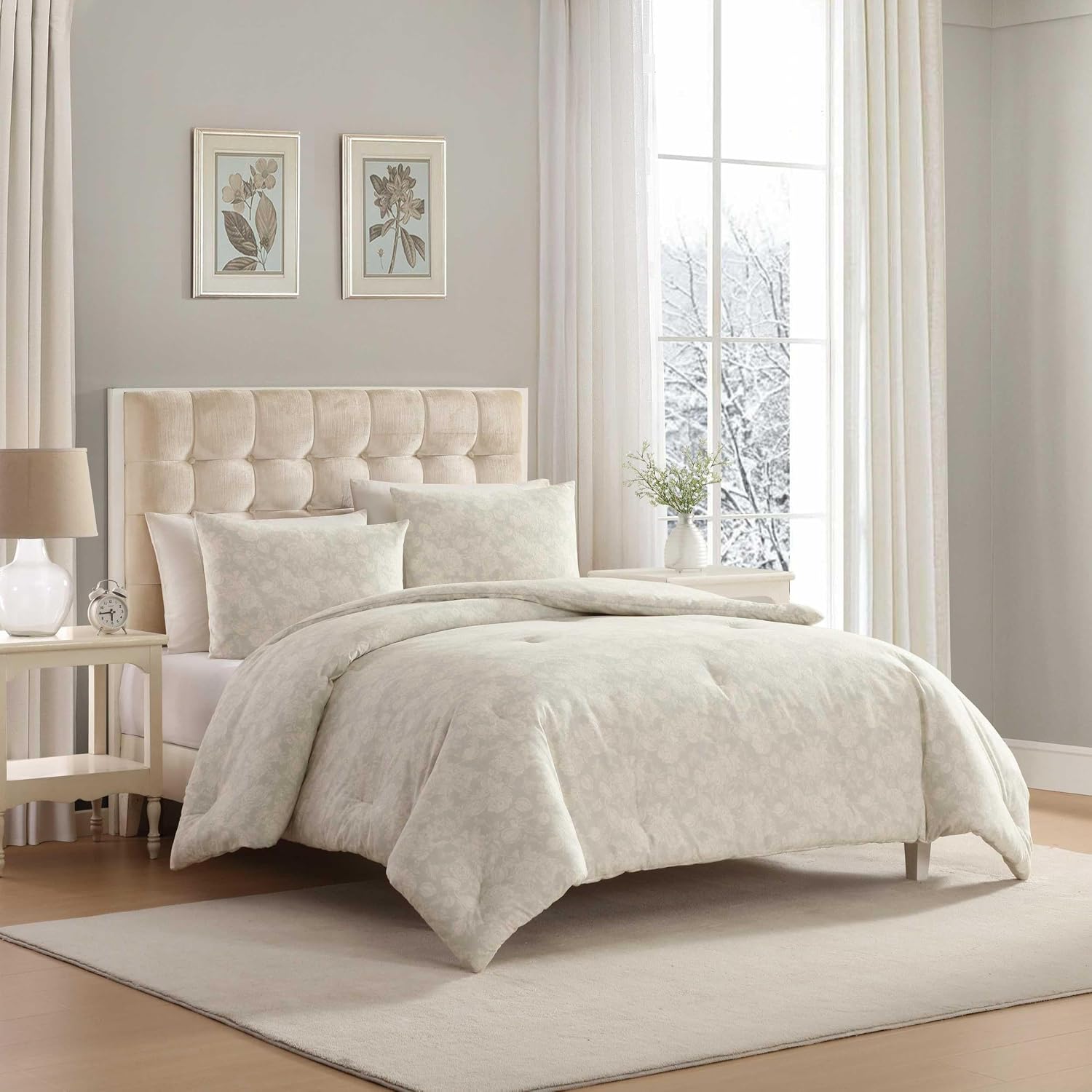 AUCT 14165 - $104 Laura Ashley - Queen Comforter Set, Reversible & Natura - Image 2